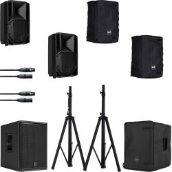 RCF 2.1 PA Set RCF ART 708-A MK V + SUB 702-AS MK III + Cover + Stative + Kabel
