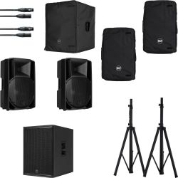 RCF 2.1 PA Set RCF ART 715-A MK V + SUB 708-AS MK III + Stative + Cover + Kabel
