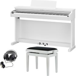 Kawai CX202W Weiß Digitalpiano + Pianobank + Kopfhörer