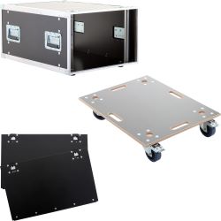 KORN Case 19 Zoll Rack ohne Deckel 7 HE / 70 cm Hexa + Deckel + Rollbrett