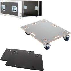 KORN Case 19 Zoll Rack ohne Deckel 6 HE / 70 cm Hexa + Deckel + Rolbrett