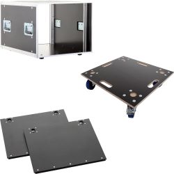 KORN Case 19 Zoll Rack ohne Deckel 9 HE / 70 cm Hexa + Deckel + Rollbrett