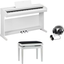 Yamaha YDP-146 W Weiß Digitalpiano + Bank + Kopfhörer Set