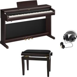 Yamaha YDP-166 R Rosenholz Digitalpiano + Bank + Kopfhörer Set