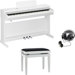 Yamaha YDP-166 W Weiß Digitalpiano + Bank + Kopfhörer Set