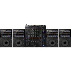 AlphaTheta CDJ-1500X 4er Set + Pioneer DJ DJM-A9