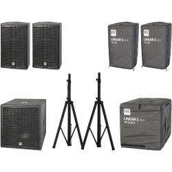 HK Audio 2.1 PA Set Linear 5 MKII 112 XA + Linear 5 MK II Sub A + Stativ + Cover