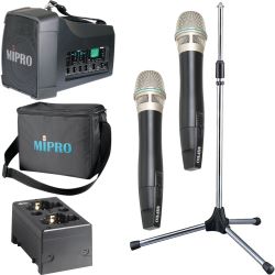 Mipro MA-200D Akku-PA-System 823–832 MHz mit Doppelempfänger Komplettset