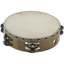 STAGG Holz-Tambourin 8 Zoll 2 reihig mit Fell
