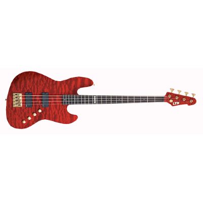 Esp Ltd J 1004 See Thru Red E Bass Music Store