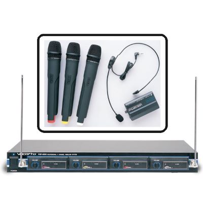 VocoPro VHF 4800 4 Channel Wireless Mic System music store