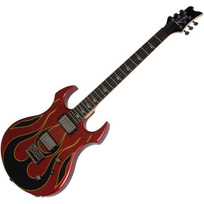 Kramer Pariah Guitar Candy Red w Black Flames | music store