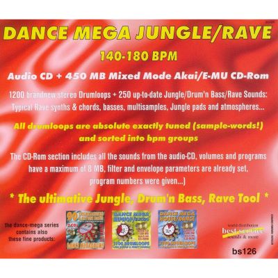 Audio-CD, Akai, E-mu Best Service Dance Mega Jungle/Rave Neu 