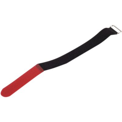 Adam Hall Klett-Kabelbinder Mit Öse, 40x4 Cm – Rot/schwarz Für Ordnung Auf Der Bühne & Daheim