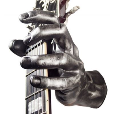 Bass Guitar Grip Pewter Silver Antique Hand right Wandhalter f³r Gitarre