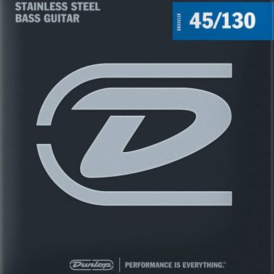 Saitensatz für E-Bass Dunlop Stainless Steel 5-String Medium 045-130 