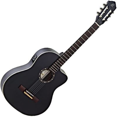Full Size Nylon String Guitar with Cutaway - Black