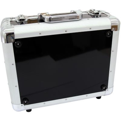 CD Case eleganter Flightcase-Koffer TOP ALU Digital-Booking SCHWARZ 