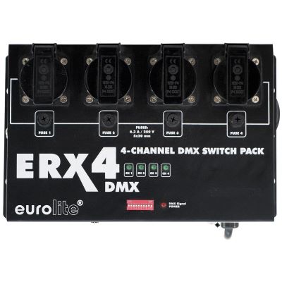 Eurolite 70064210 ERX-4 DMX Variateur D'Intensité - Pack Commutateur 4 Canaux 16A