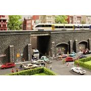 16 x 10,5 cm Noch 48052 Tunnel-Portal TT 2-gleisig Steinmauer PROFI-plus 