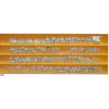 Preiser 79006 N Reisende und Passanten verschiedene Figurengruppen 125 unbemalte