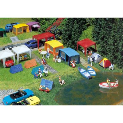 Set De Tentes De Camping FALLER HO échelle 1/87 – Réf.130504 – Pour Train électrique, Neuf