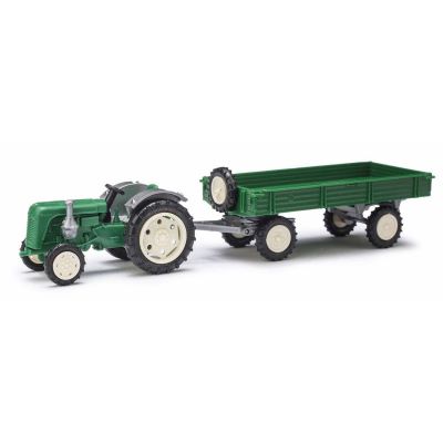 Mehlhose Traktor Famulus Mit Anhänger - Landwirtschaftsmodell 1:87