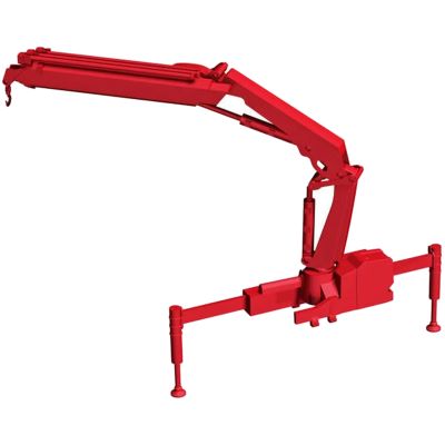 Herpa 054157 1/87 Gru Hiab X-HIPRO 232 E-3 Per Autotrasportatori Legno - Modellino Rosso