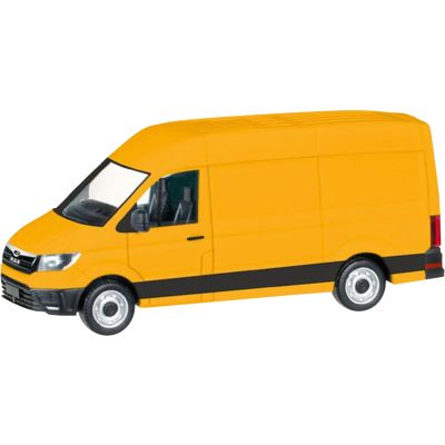 Maquette MiniKit Herpa Man TGE Panel Van - Fourgonnette Balai Jaune - Modélisme 1:87