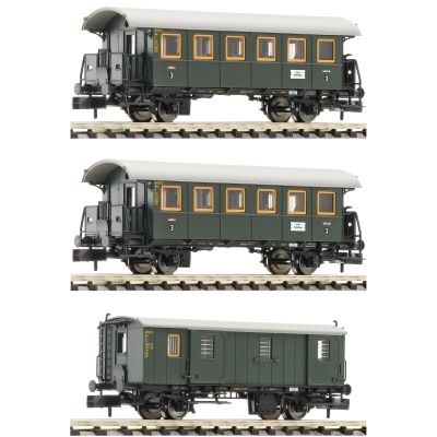 Fleischmann 6260023 N dreiteiliges Personenwagenset der Deutschen Bundesbahn Epoche III