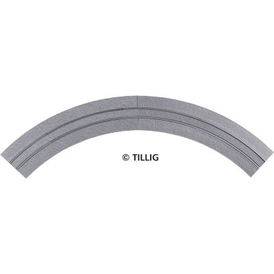 Tillig 87257 Straßenbahngleis R250 90°(1-spurig) Asphalt