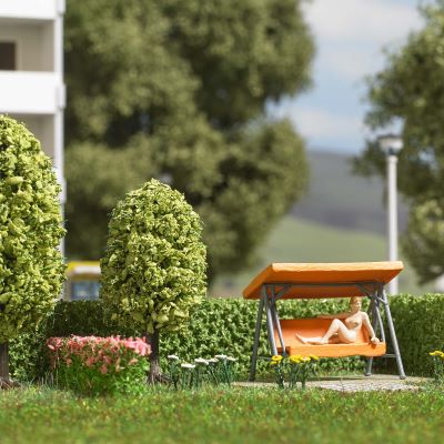 Busch 7973 - Action Set Per Modellismo Ferroviario Scala H0: Abbattimento Alberi