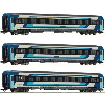 Roco 6200228 H0 3er Set Eurofima Personenwagen MÁV Epoche VI