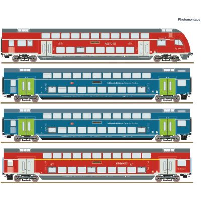 Roco 6220250 H0 4er Set Doppelstockwagen NAH.SH, DB