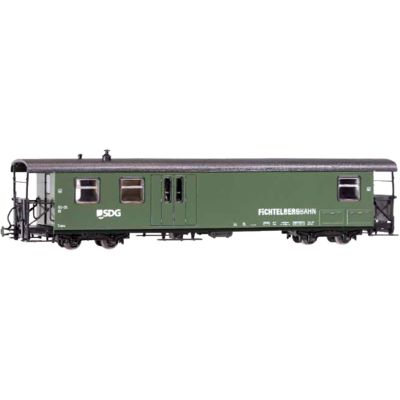 pmt 53426 H0e Packwagen mit zwei Bühnen Fichtelbergbahn SDG Epoche VI
