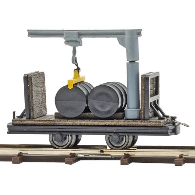 Busch 12228 H0f Kranwagen für Feldbahnarbeiten