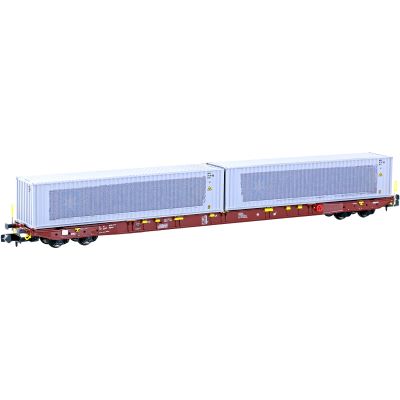 Hobbytrain H23101 Spur N Metrans Containertragwagen mit Maersk-Containern