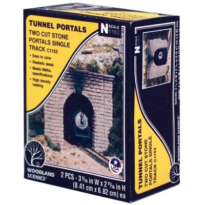 Woodland WC1153 zwei kolorierbare Fels-Tunnelportale für Spur N